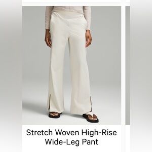 Lululemon Stretch Woven Wide Leg Bone Pant